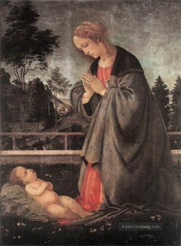  Kinder Kunst - Anbetung des Kindes 1483 Christentum Filippino Lippi